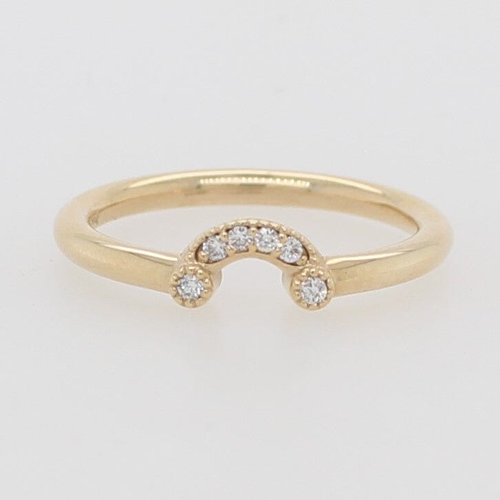 Eternity Half Halo Lustre Ring - 9ct Yellow Gold Ring - Olyv Collection