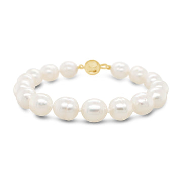 South Sea Pearl Bracelet with Gold Clasp