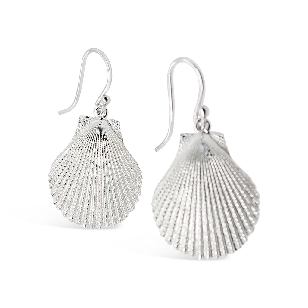 Latitude Scallop Earrings Sterling Silver