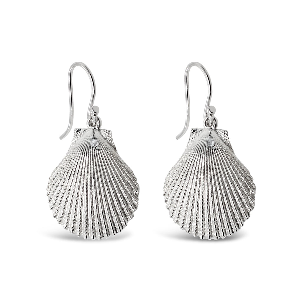 Latitude Scallop Earrings Sterling Silver