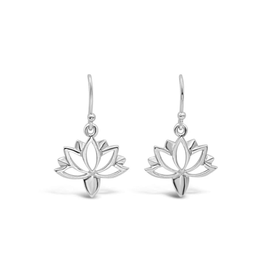 Lotus Sterling Silver Earrings