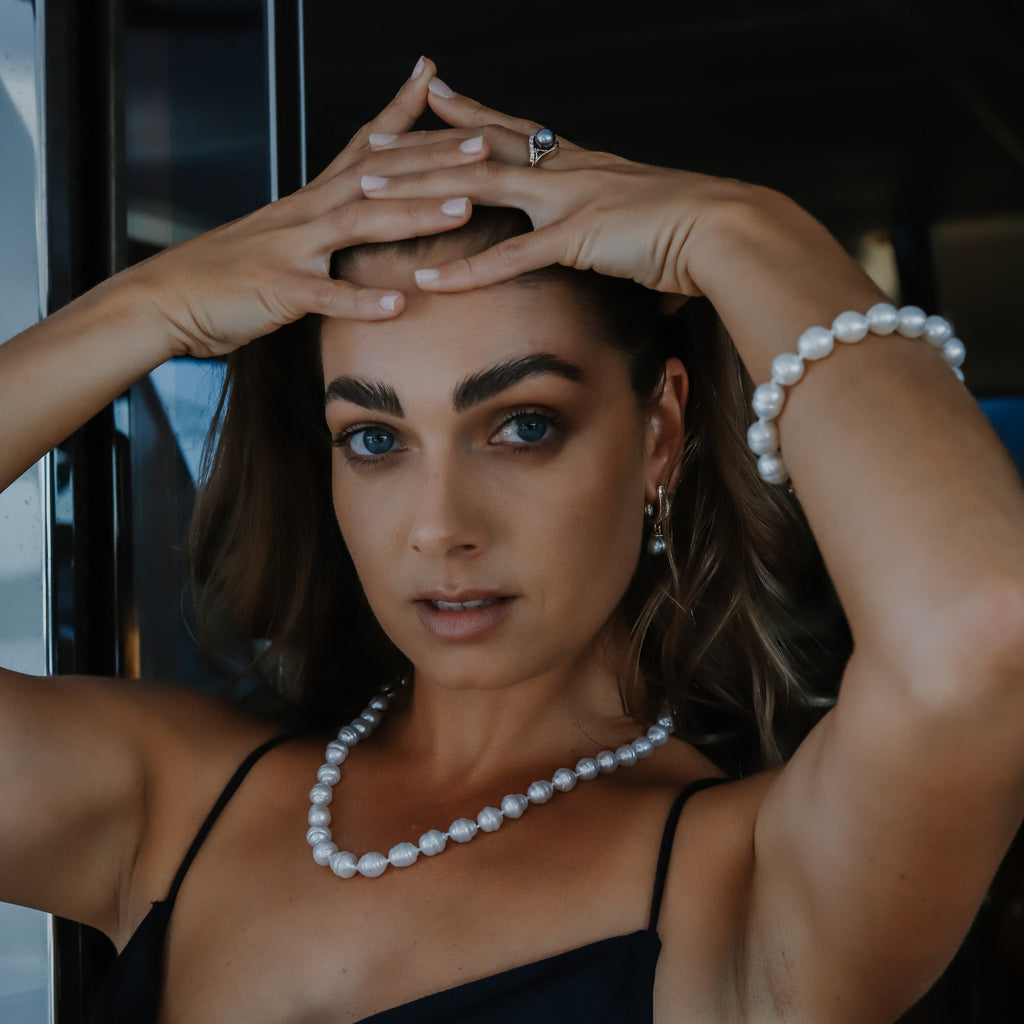 South Sea Pearl Strand with Gold Clasp