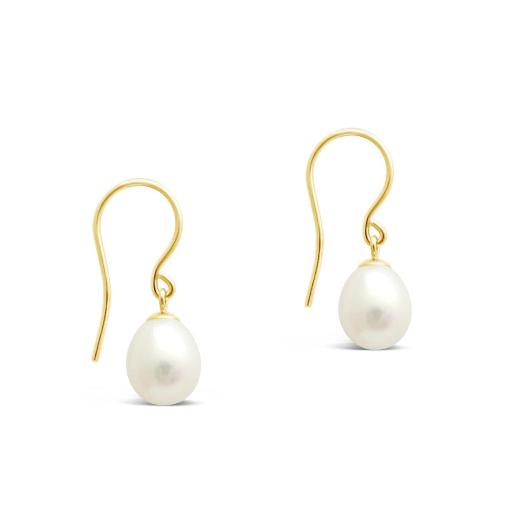 Elevate your style with our stunning large gold hook freshwater pearl earrings.