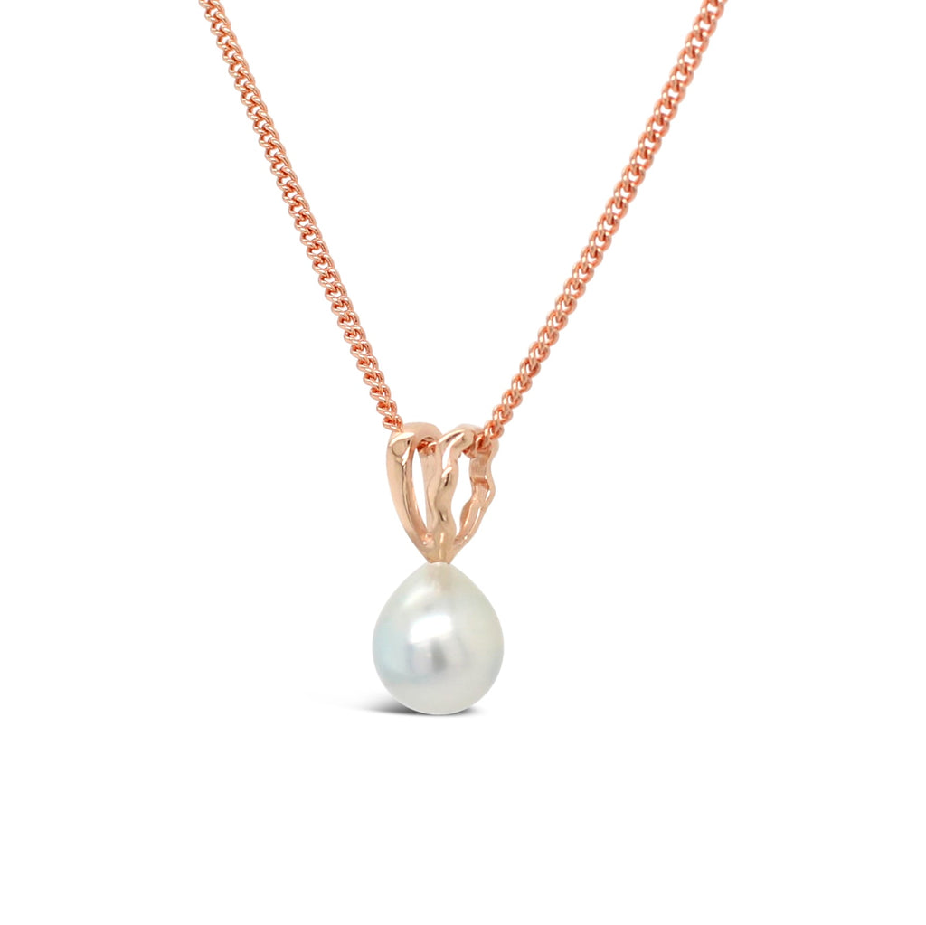 Yellow Gold Island Bound Split Bail Pendant with an Abrolhos Island Pearl